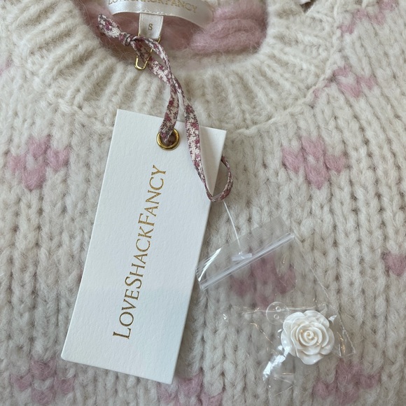 Rosie Pullover in Milky Cloud by Loveshack Fancy - Picture 4 of 8